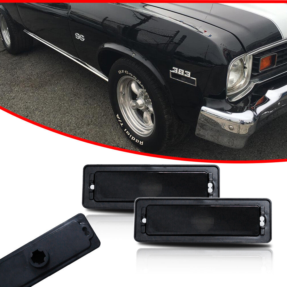 Package smoked front/rear marker light housing suitable for 1970-1974 Nova- v