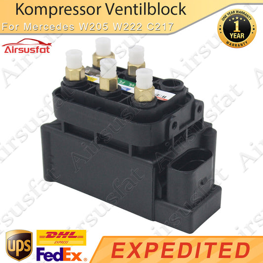 for Mercedes W205 W222 C217 air suspension compressor valve block valve unit