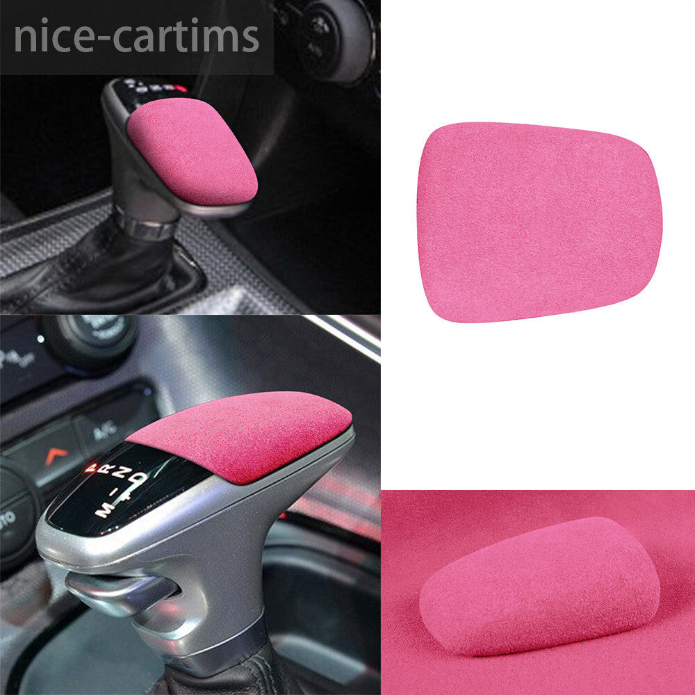 Suede Pink Gear Shift Knob Cover for Dodge for Challenger /Charger 2015+ Accessories