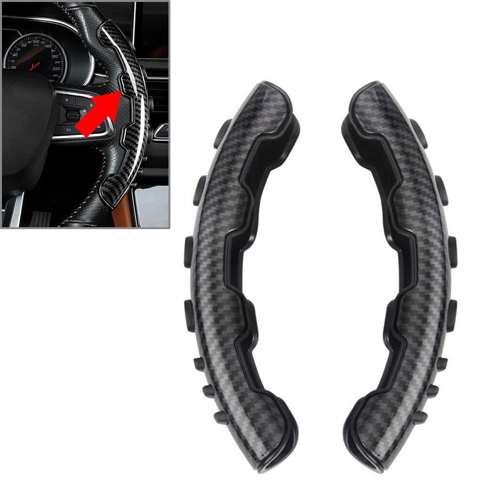 2x Non-Slip Black Steering Wheel Booster Cover Fit for Honda for Civic Accord CRV