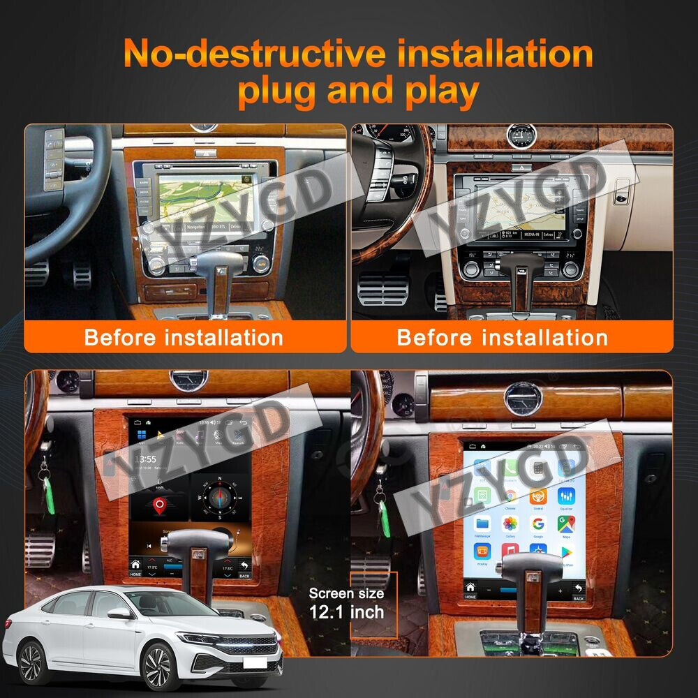 for Volkswagen Phaeton 2003-2013 Carplay Car Radio Receiver 2Din GPS Navi Screen