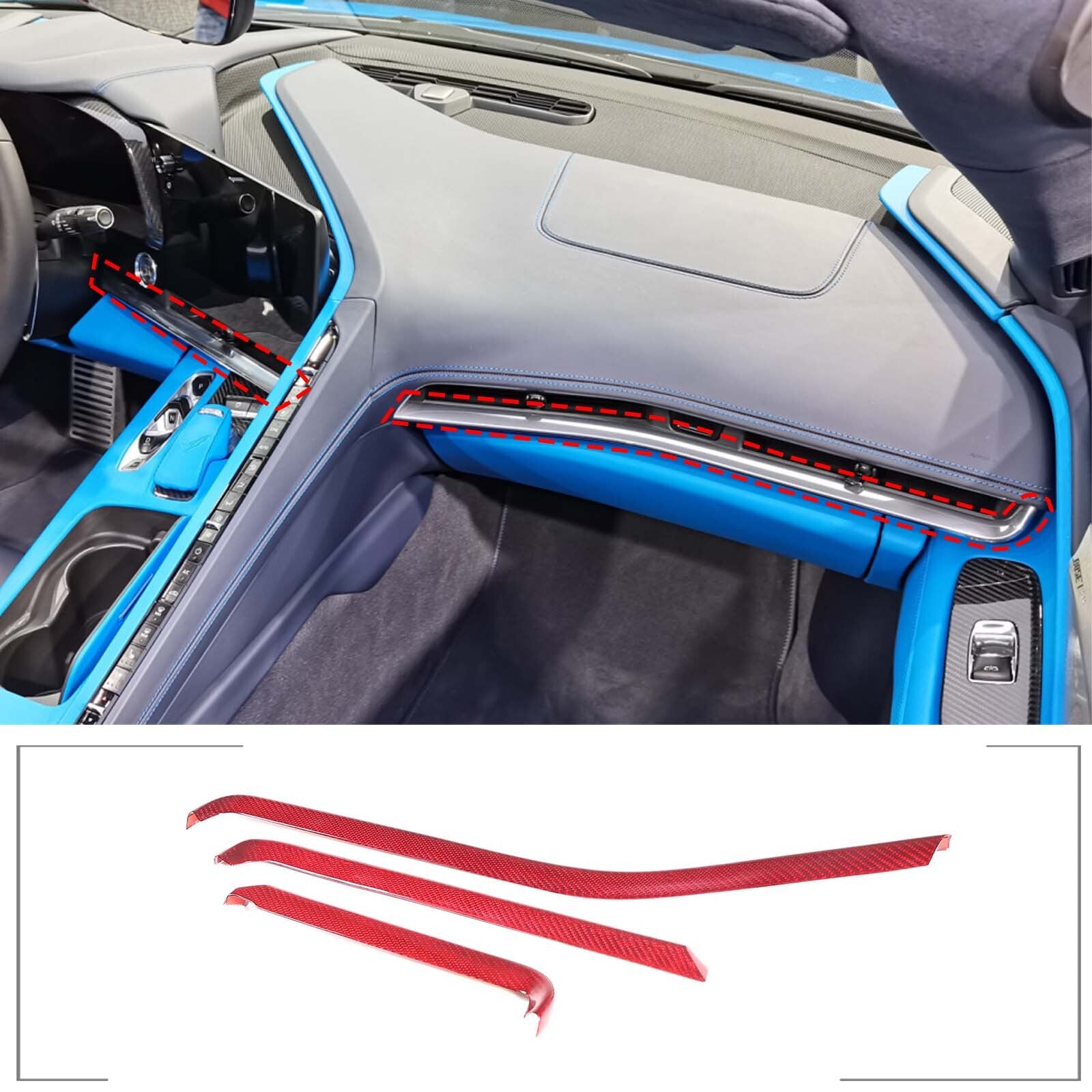 ABS carbon fiber steering wheel button frame suitable for Tundra Sequoia 2007-2013- v