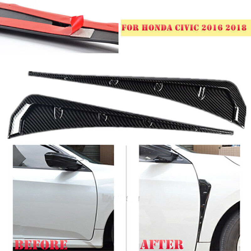 Side fender vent covers with carbon fiber trim suitable for 2016-2021 for Honda for Civic pairs. Q