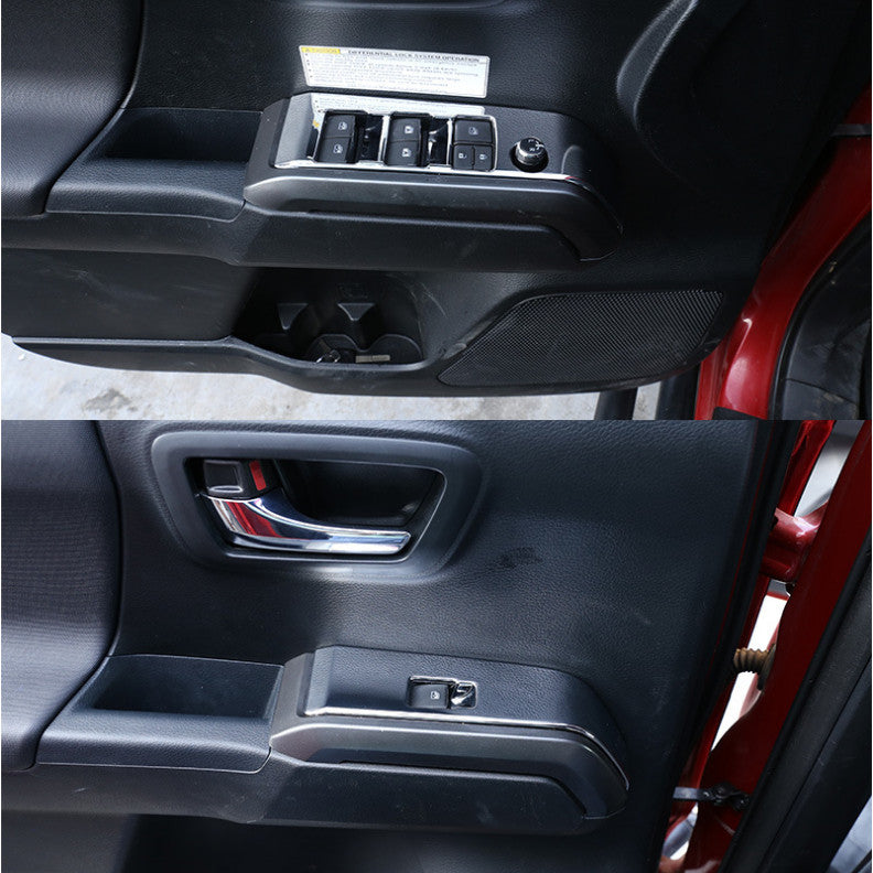 Fit for Tacoma 2016-2023 ABS Chrome Window Switch Panel Cover Trim v