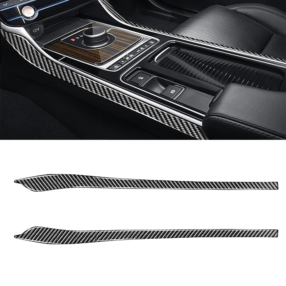 1P ABS Carbon Fiber Exterior Dash Panel Frame Strip Trim for Audi Q5 2018-2021- v