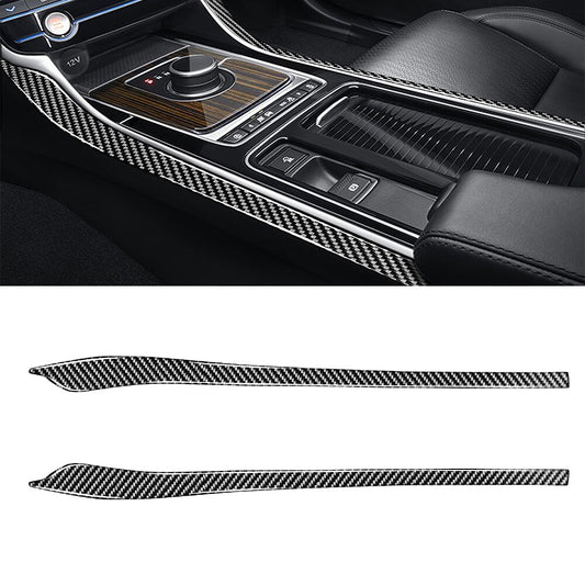 1P ABS Carbon Fiber Exterior Dash Panel Frame Strip Trim for Audi Q5 2018-2021- v