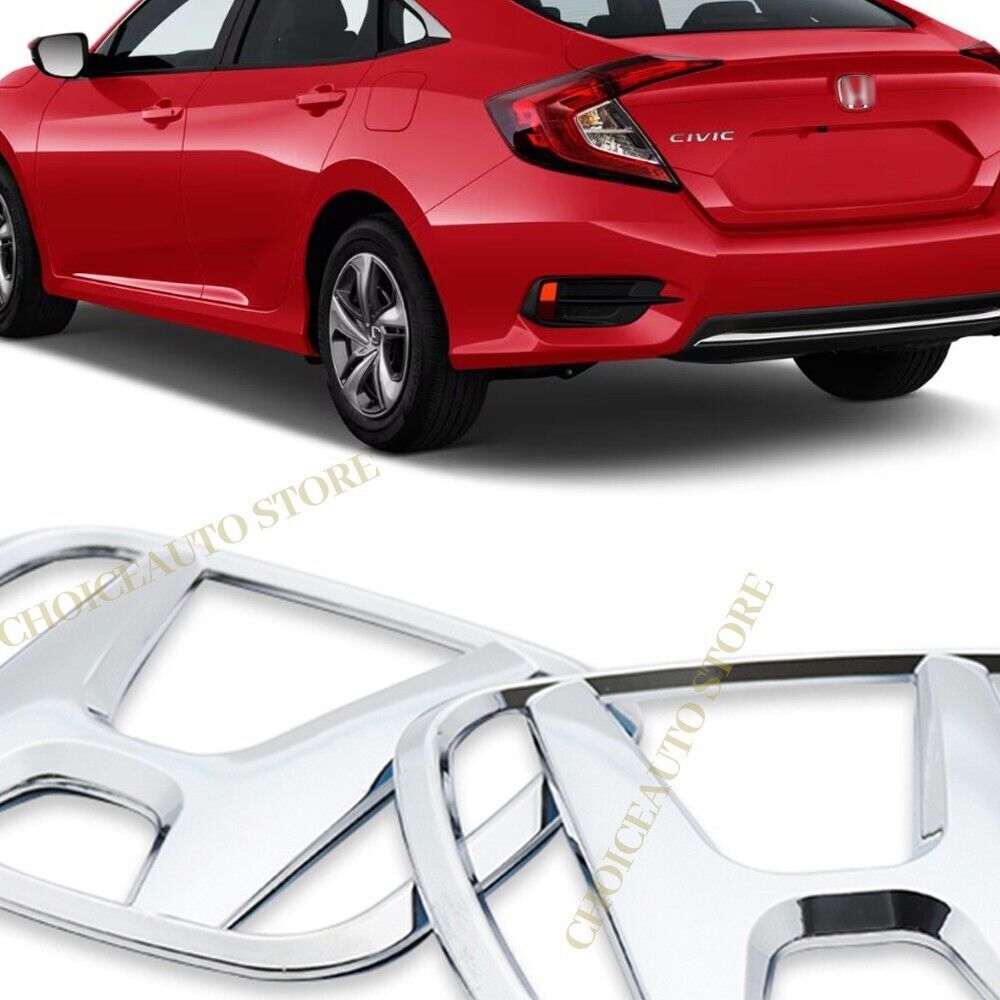for Civic FC 2016 - 2021 Front Badge Sticker Decal Silver Badge Enhancement