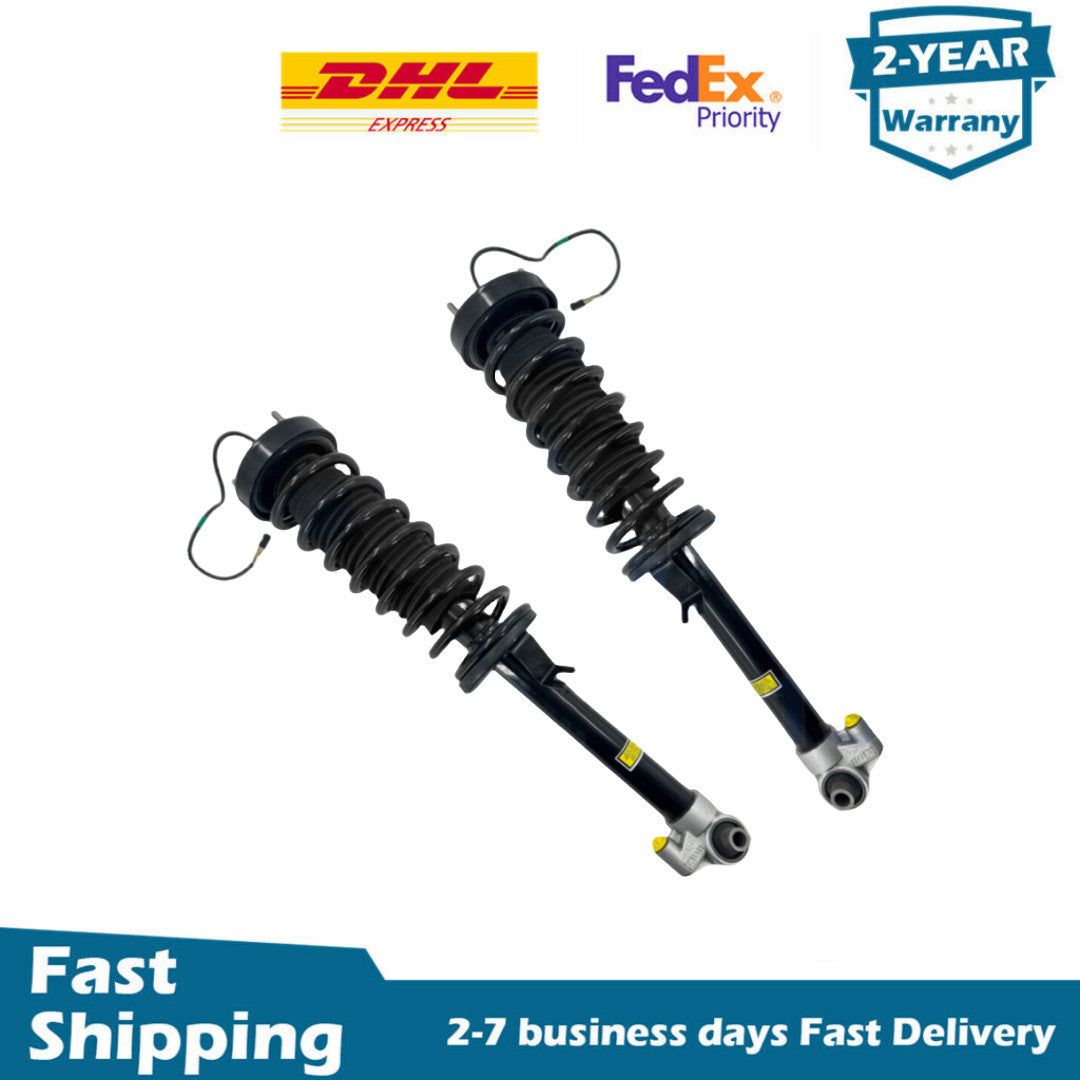 Pair Rear Shock Coil Spring Struts w/EDC for BMW E38 740i 740iL 750iL 1995-2001
