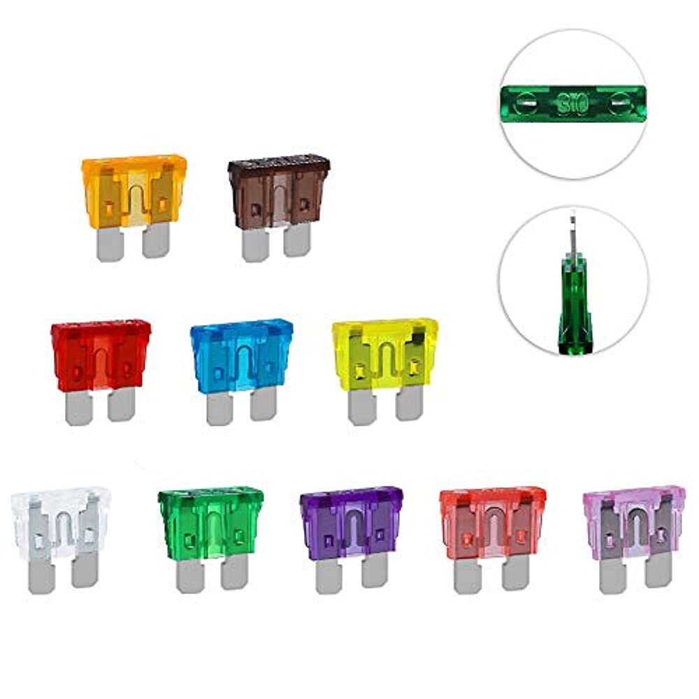 100Pcs Auto Blade Fuse Assortment Kit Car Truck Motorcycle Boat Fuses ATC ATO