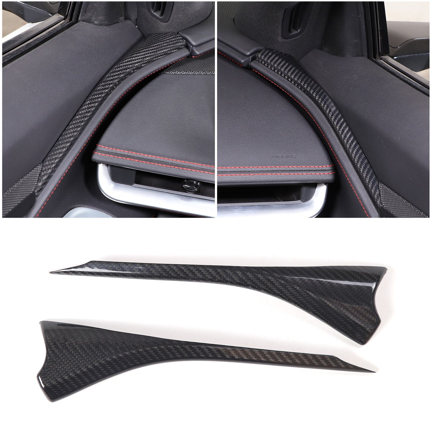carbon fiber interior door trim covers for Corvette C8 2020-23 n