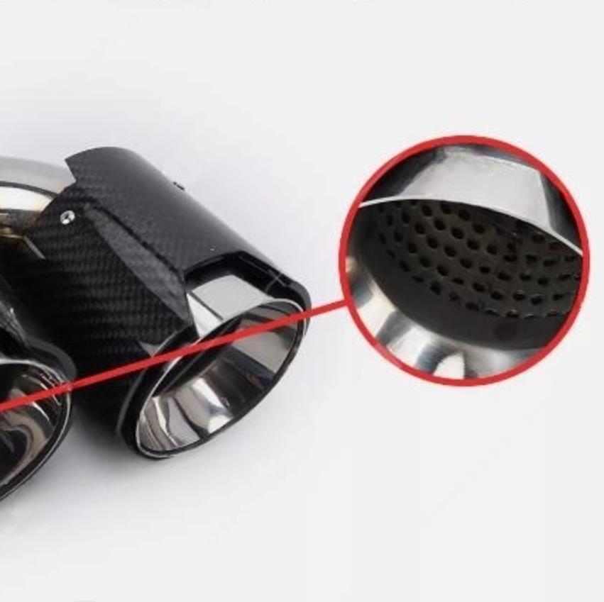 STAINLESS QUAD EXHAUST TIP FINISHERS FOR 2019-25 G20 M340i 330i CARBON FIBER n