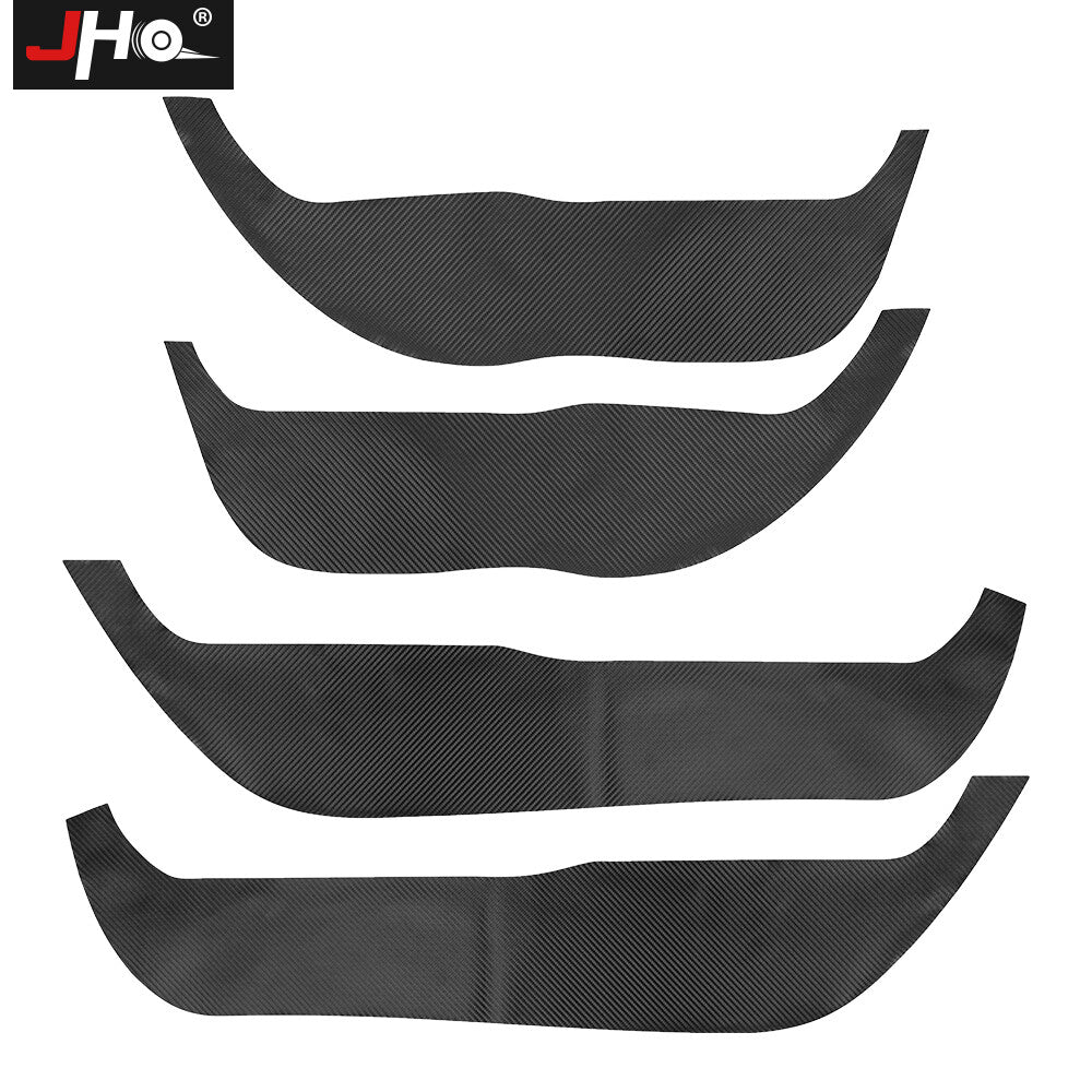 Carbon Fiber Leather Inner Door Anti-Kick Panel Protect for Ford F150 2015-2020