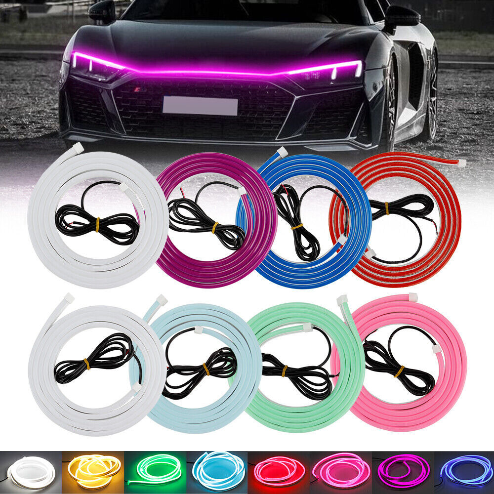 150cm Car DRL LED Light Strips for Hood Flexible Car Engine Cover