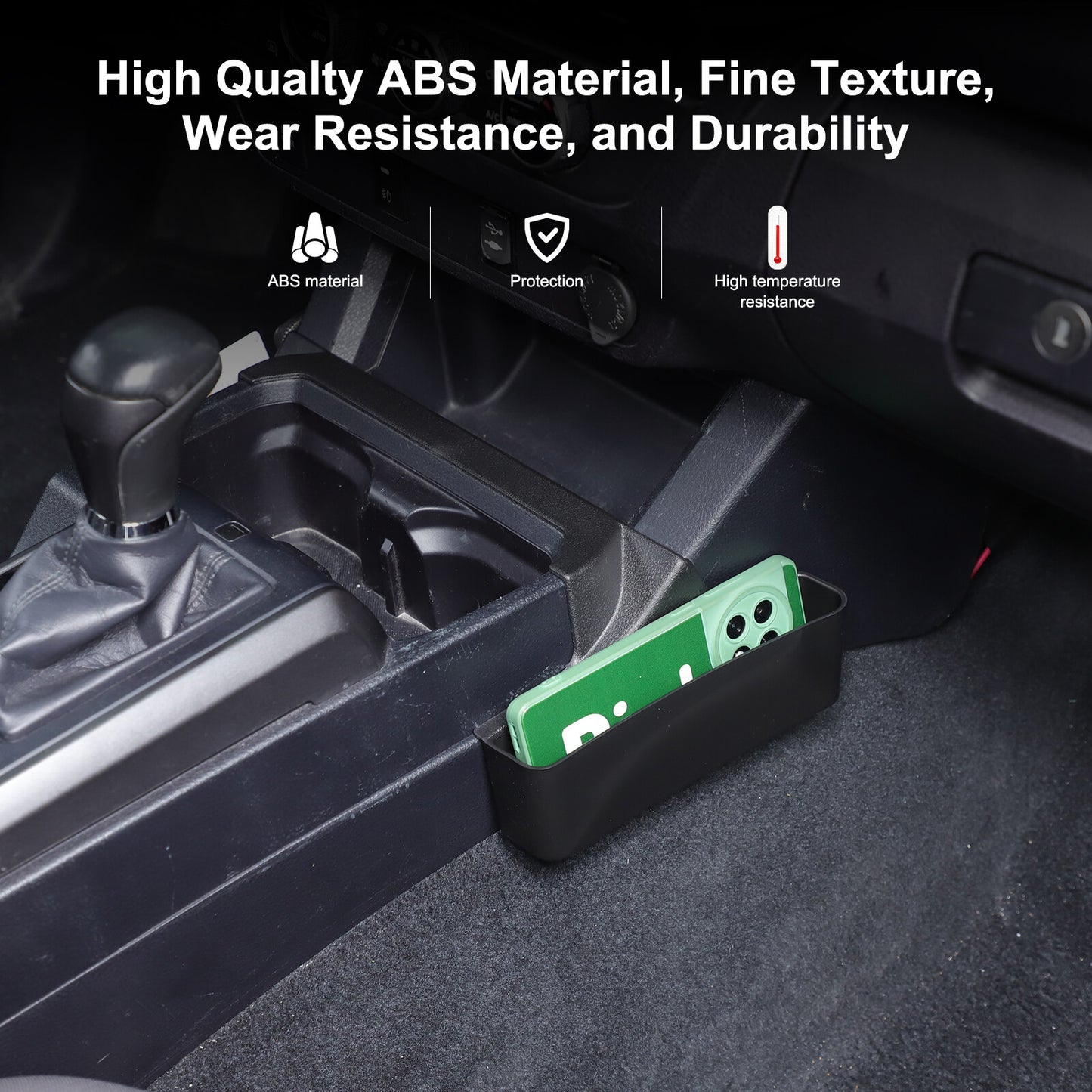 Center Gear Tray Gear Shift Side Storage Box, Black, for Tacoma 2016 - 2022 n