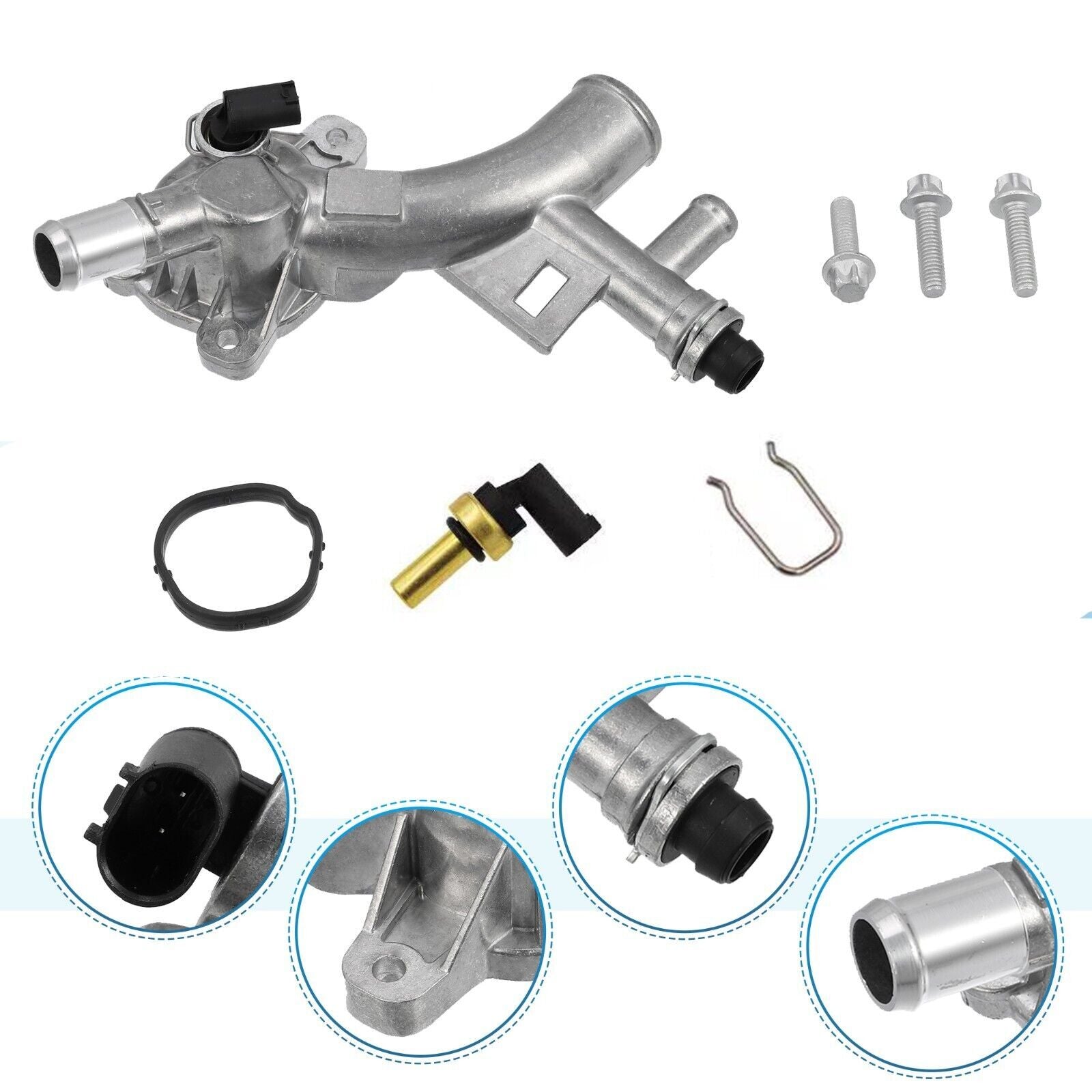 Upgrade coolant socket housing aluminum strip hose replacement suitable for 25193922