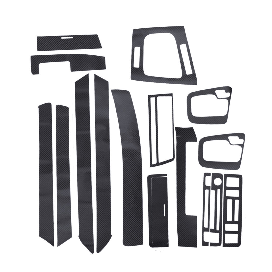 3D Carbon Fiber Style Interior DIY Trim Decals Fit for E46 1998-2005 v
