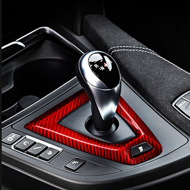 Real Carbon Fiber Car Gear Shift Panel Cover Trim for BMW M3 M4 2014 2015-2018