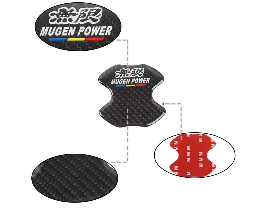 Car door handle bowl scratch-resistant sticker badge Gaimugen carbon fiber