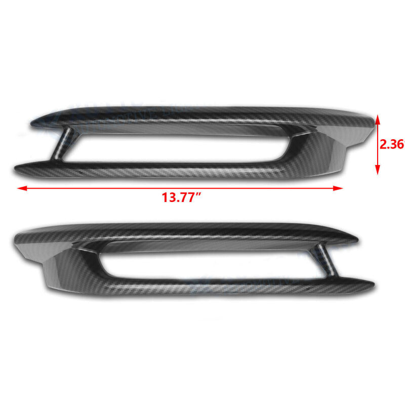 Carbon fiber front fog light cover trim for 2018, 2019, and 2020 for Honda Accord with ABS
