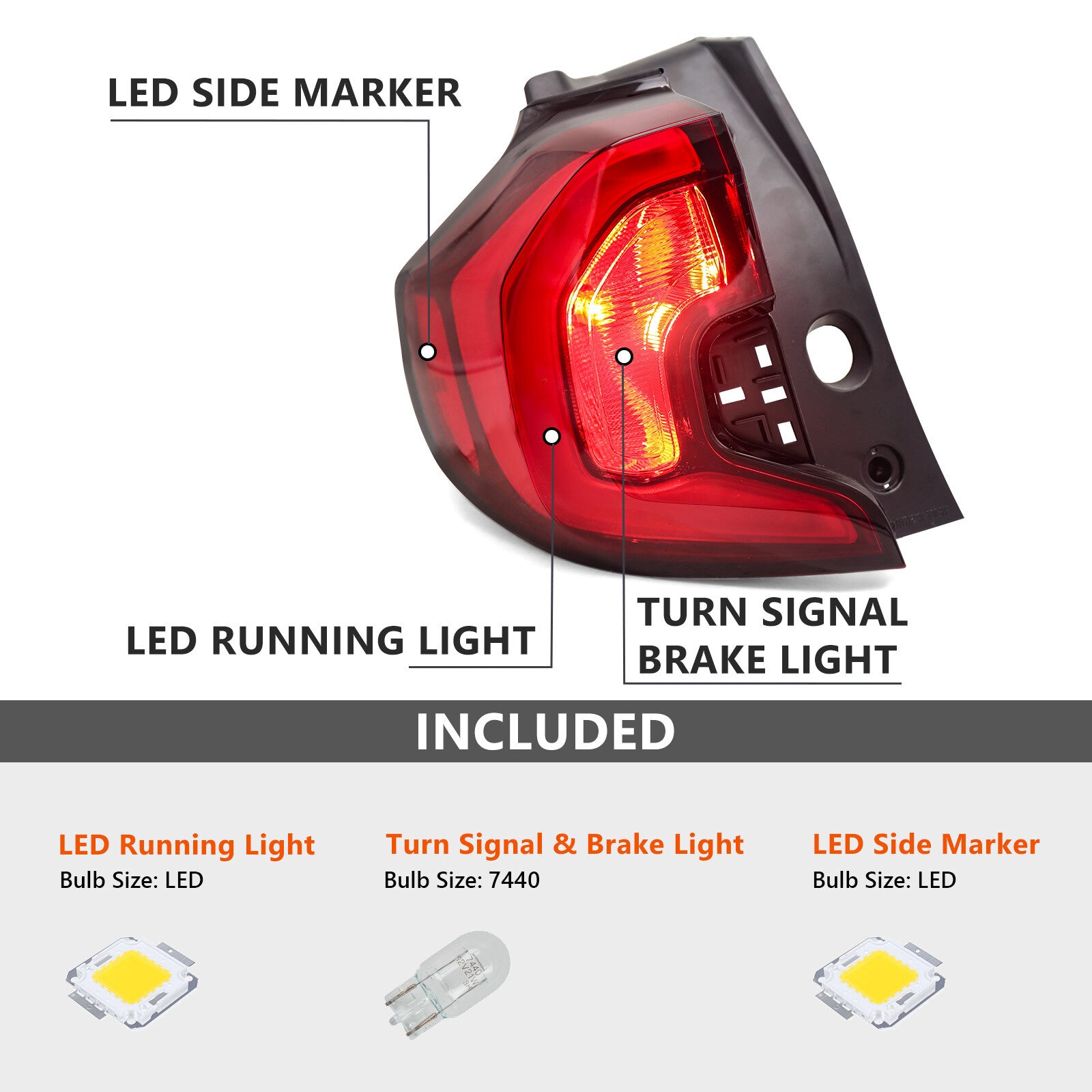 Suitable for 2018-2021 for GMC Terrain SLE | SLT LED taillight assembly driver left v
