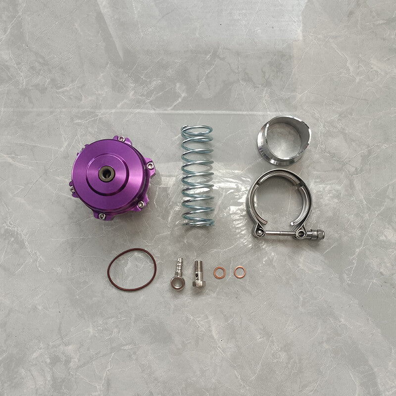 Purple Universal 50mm Blow Valve (BOV) with V-band Flange Clip Spring Kit