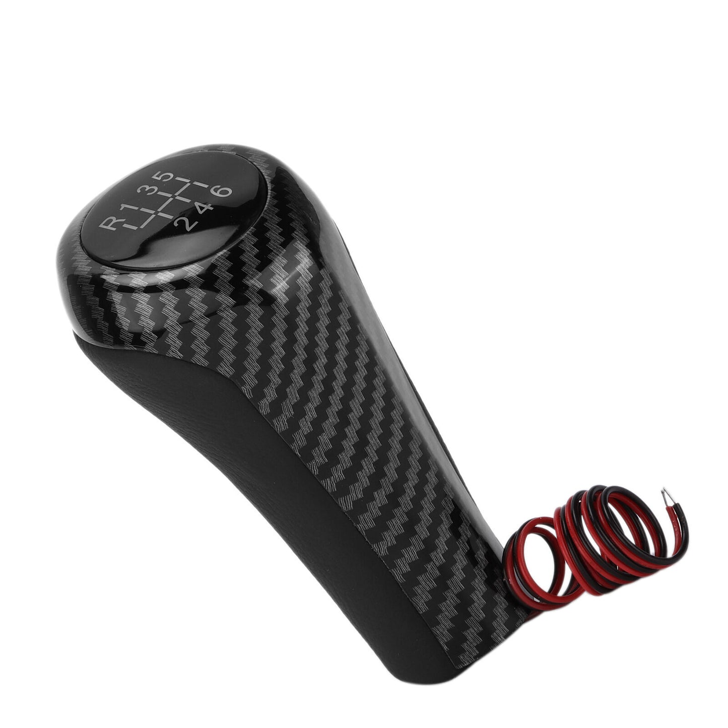 Car 6-Speed Button Carbon Fiber Type with Light Fit for 1-Series E81 E82 E87 Q
