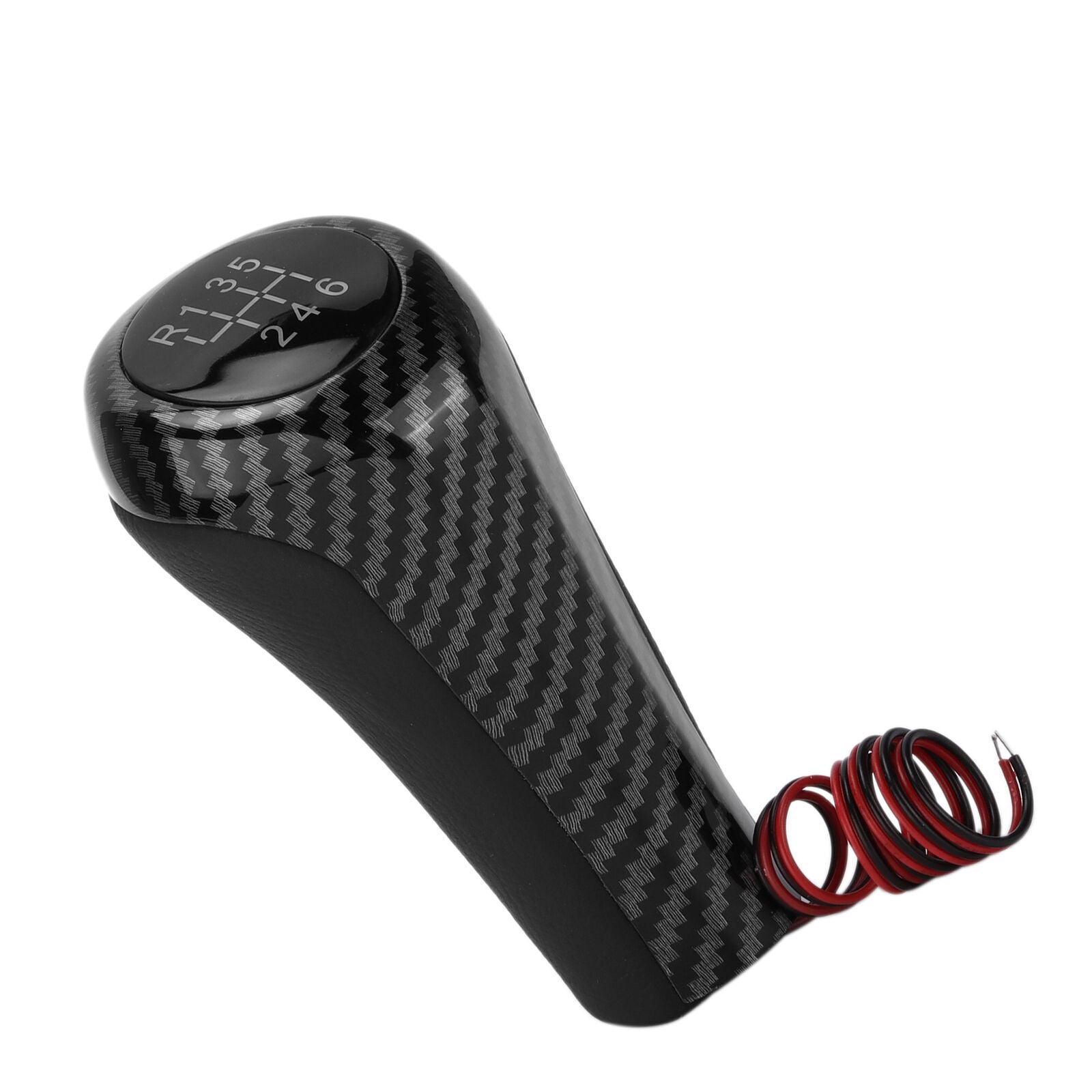 Car 6-Speed Button Carbon Fiber Type with Light Fit for 1-Series E81 E82 E87 Q