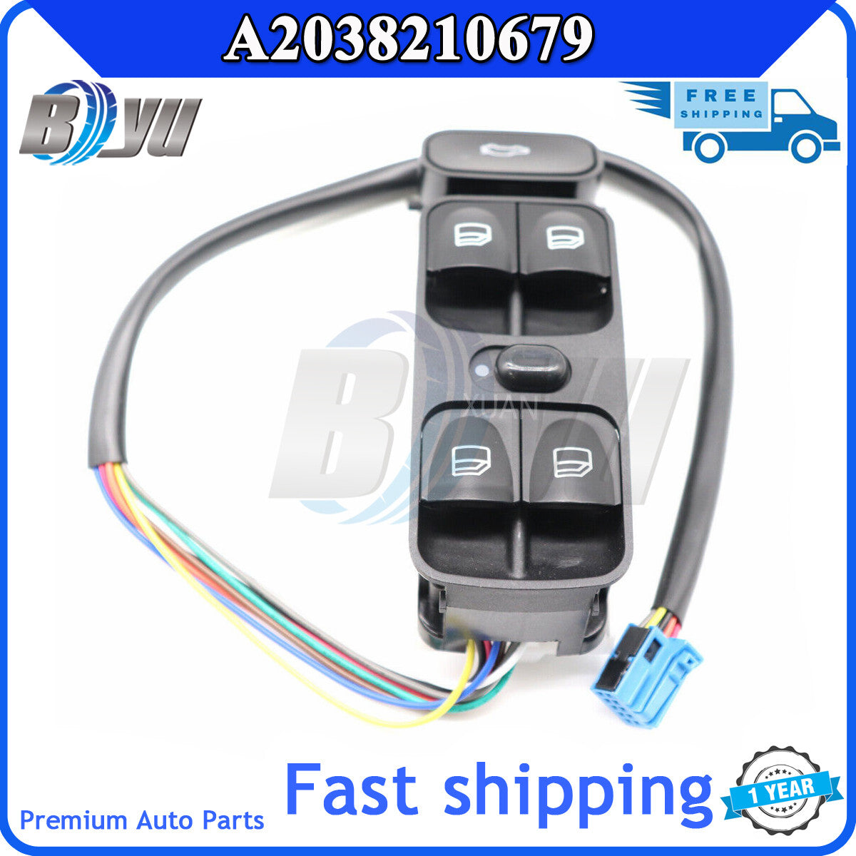 Front left power window switch A2038210679 is for C240 2001 C-CLASS- v