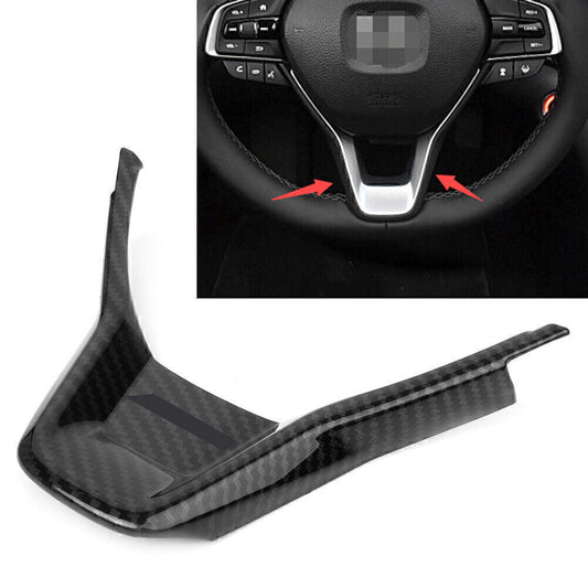 Carbon Fiber Style Interior Steering Wheel Cover Trim for Honda Accord 2018 ABS