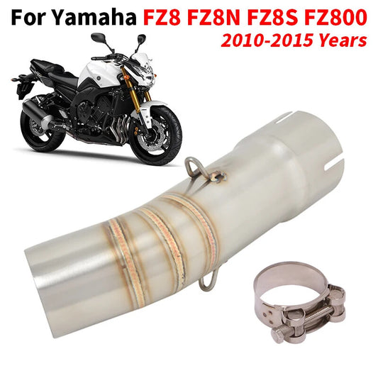 Motorcycle for Yamaha FZ8/FZ8N/FZ8S 2010-2015 Slip-On Exhaust Mid-Pipe Muffler 51mm