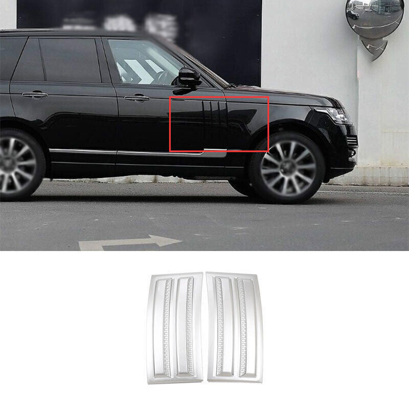 ABS Silver Fender Vent Outlet Cover Trim 2X Fit for Range Rover L405 2013-2022