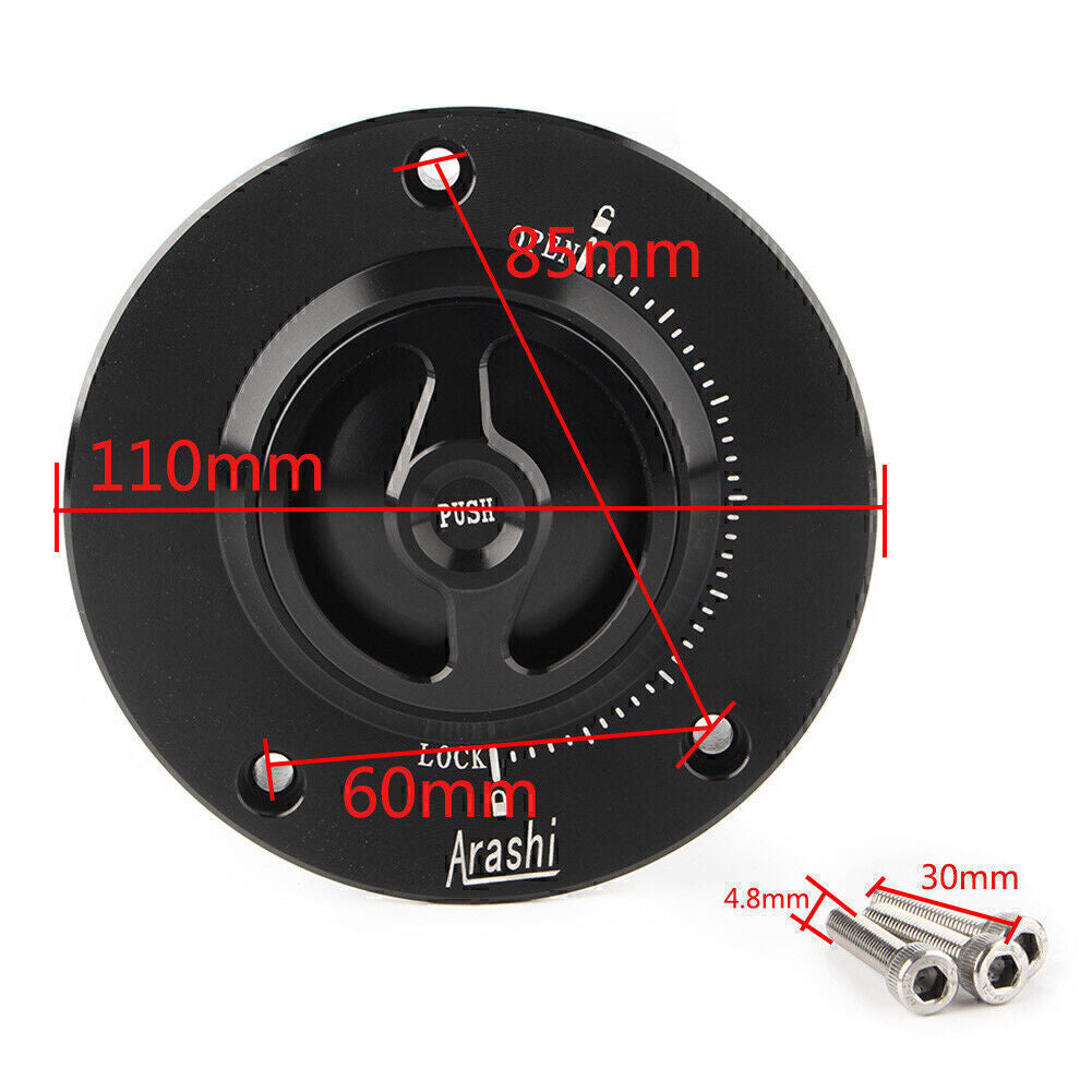 for Suzuki GSF650 1250 1200S Bandit Red Motorcycle Gas Cap Fuel Oil Tank Cover