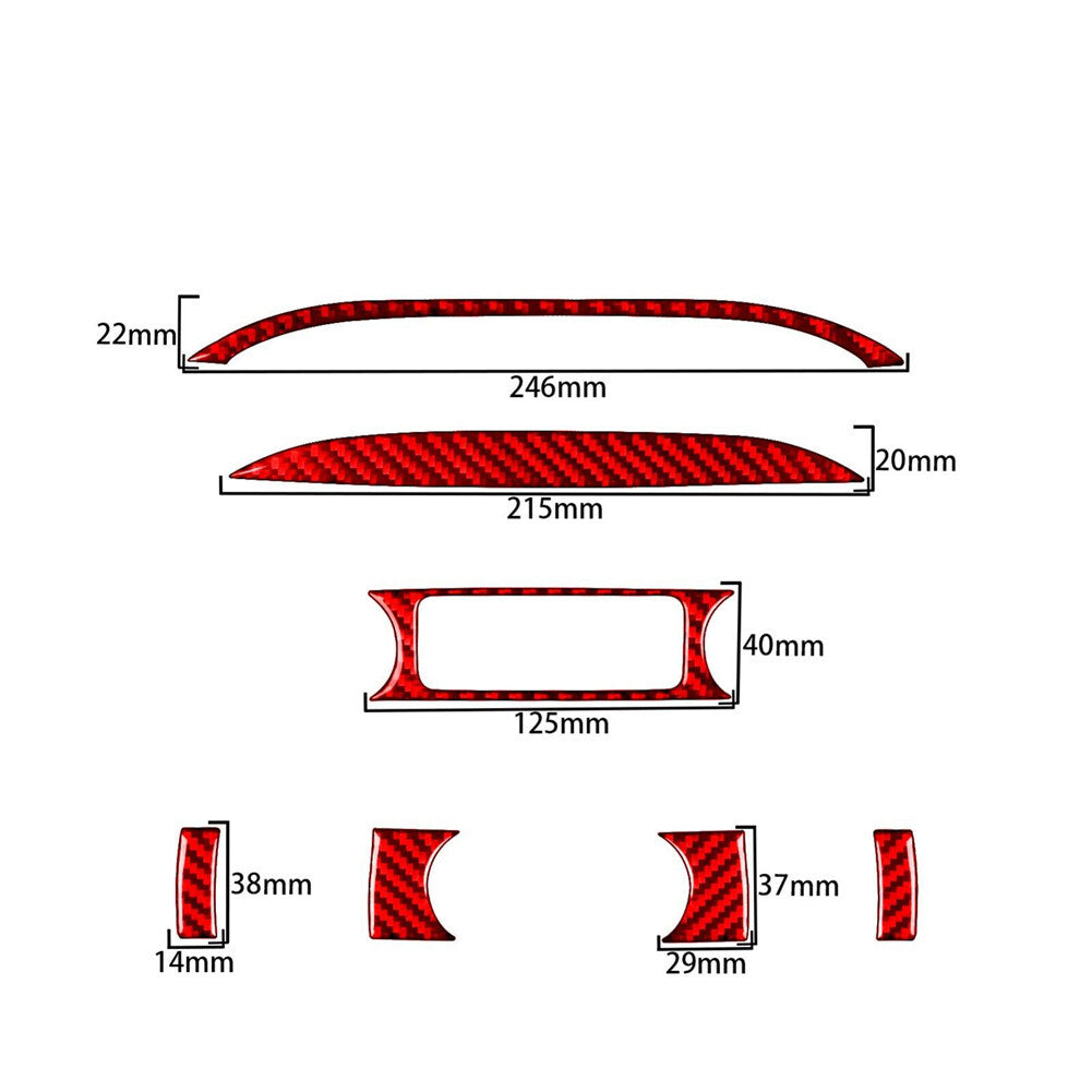 4x Carbon Fiber Interior Front Window Panel Cover Trim For X1 F48 2016-2018 v
