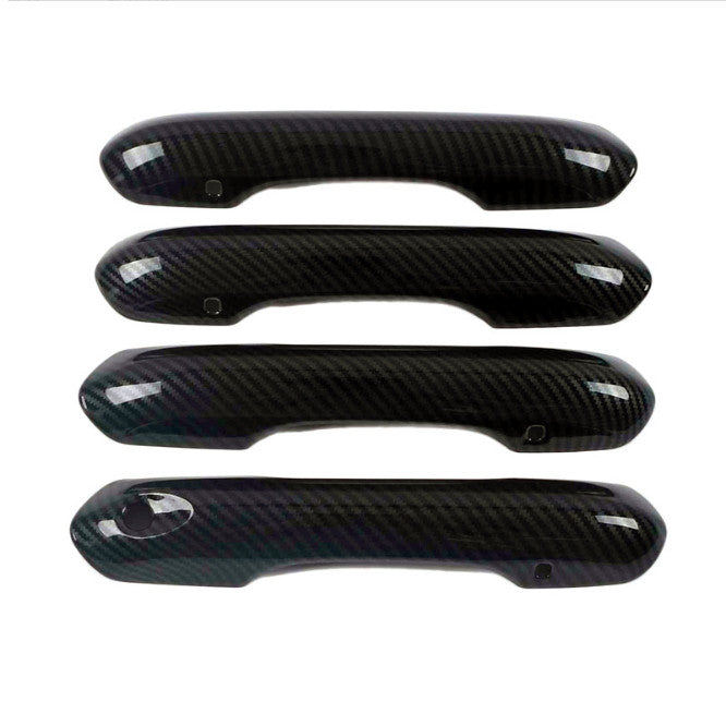 Carbon Fiber Exterior Car Door Handles Cover Trim For Explorer 2020-2024 v