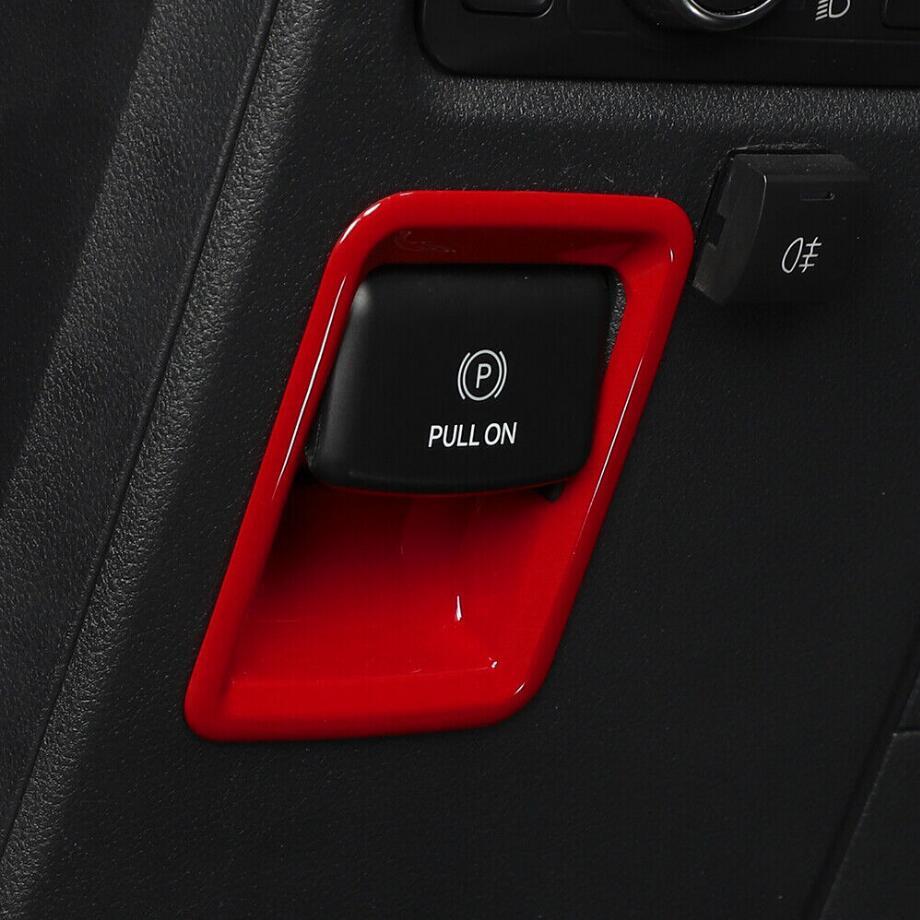 1P Car Handbrake Switch Cover Trim For F150 2021-2023 Accessories Red v