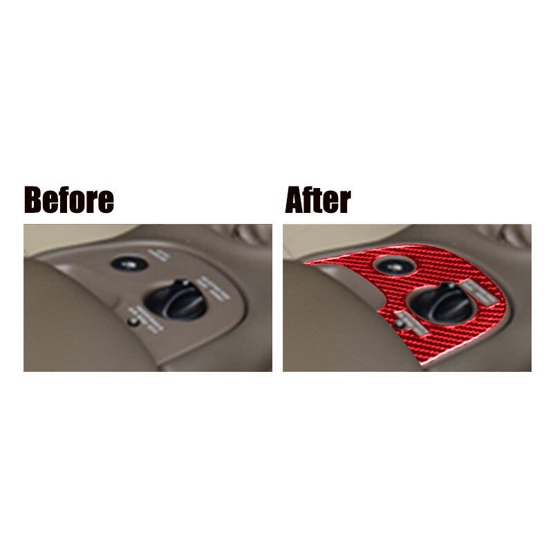 Red carbon fiber car traction control console trim for Corvette C5 1998 - 2004 - n