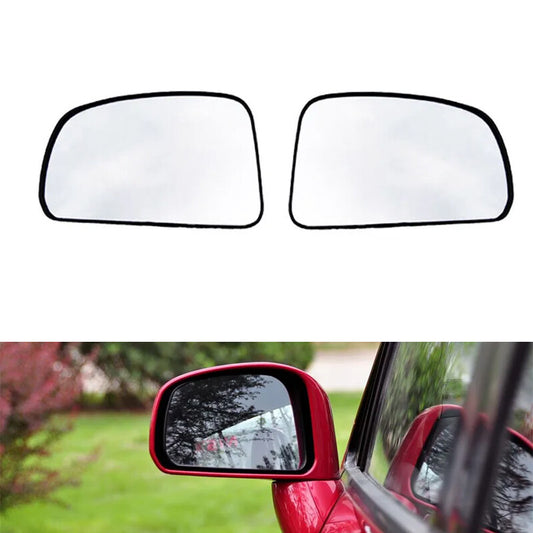 Pair For Tiida 2005-10 Outside Wing Door Side Rearview Mirror Lens Glass v