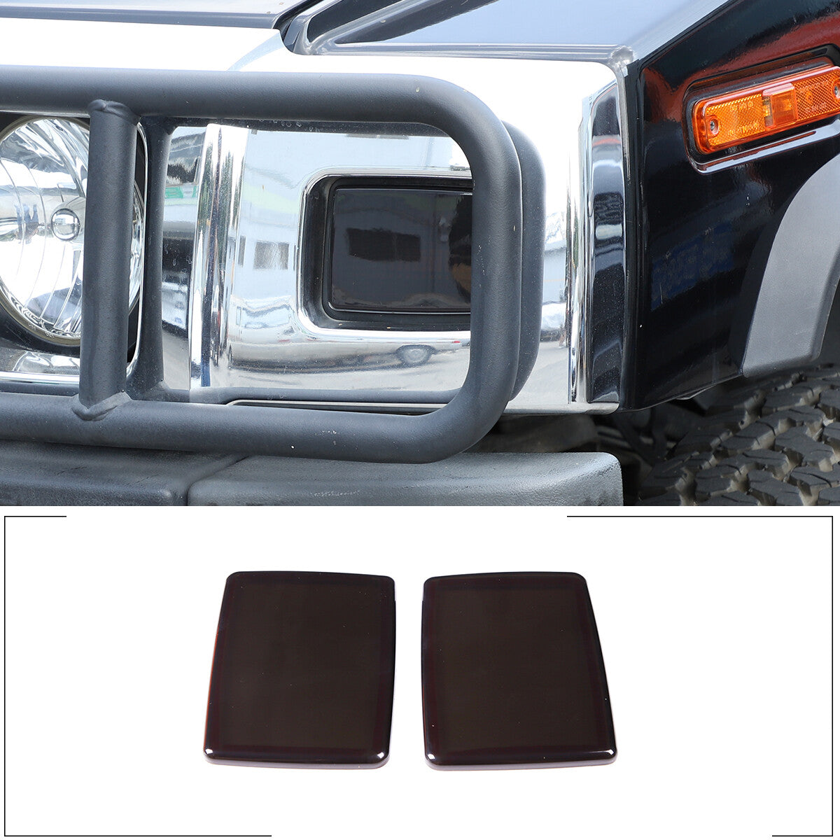 2-Piece Front and Rear Badge Emblem Cover Ring Cover Trim for Maverick 2022+- v