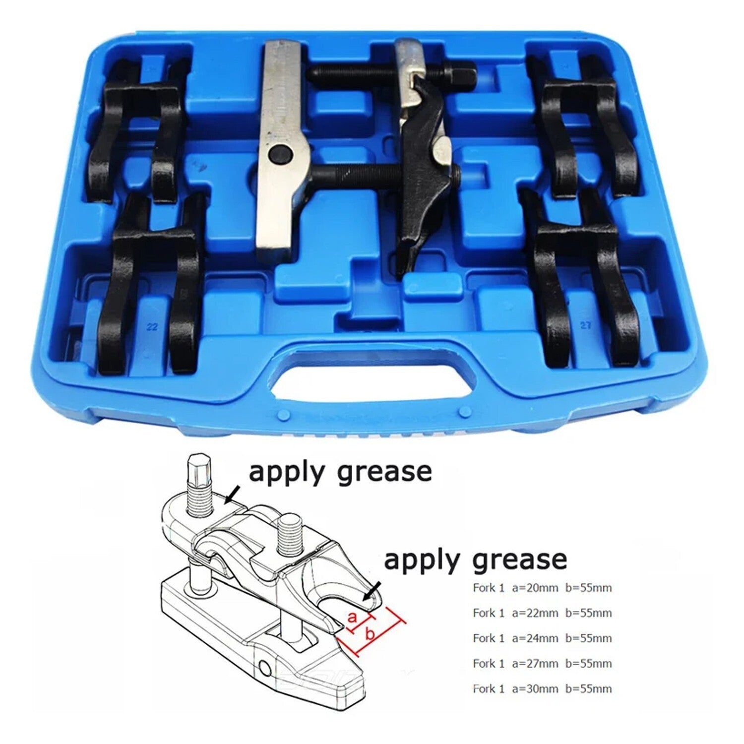 5-in-1 Universal Ball Joint Tie Stick End Separator/Makeup Remover/Puller 20~30mm
