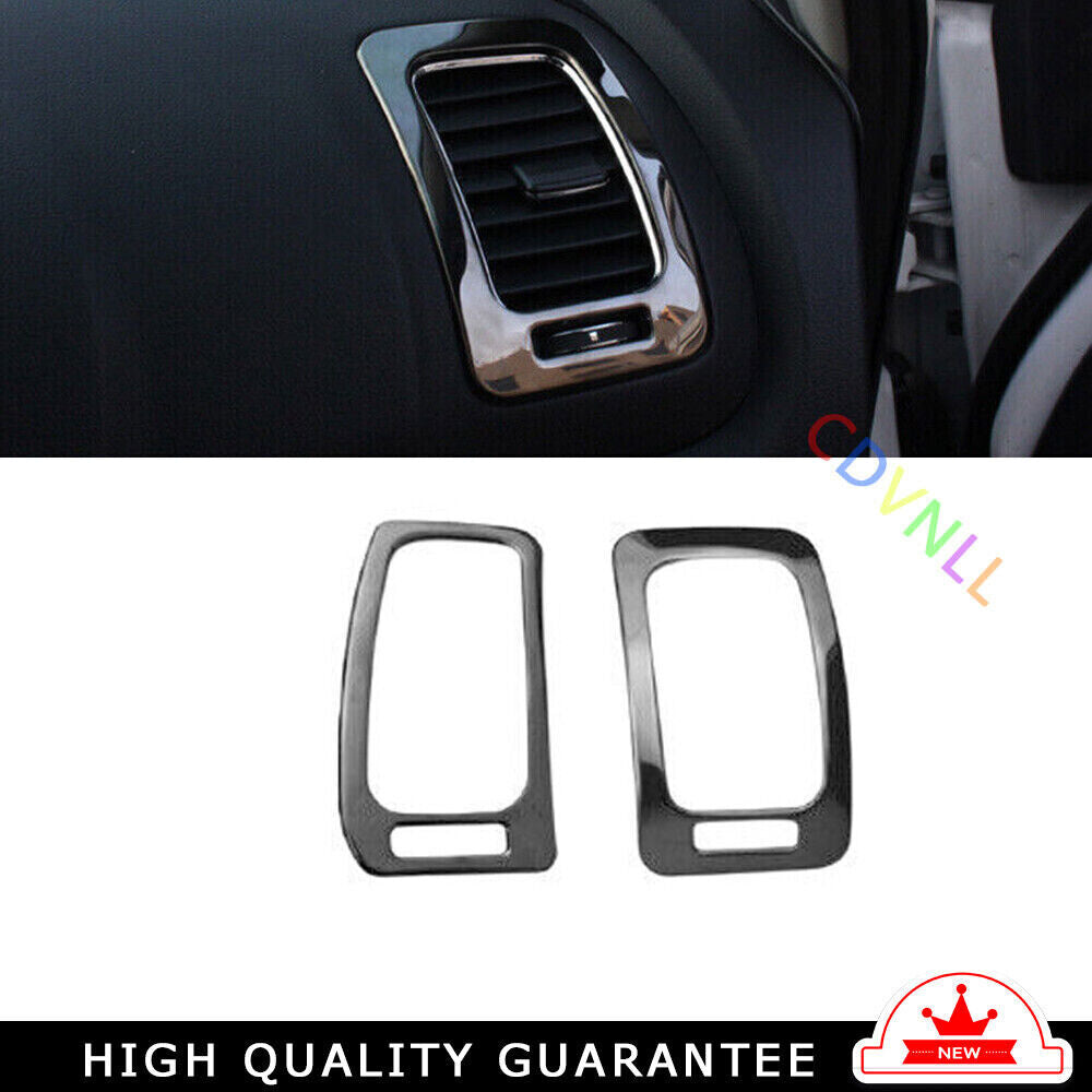 Inner LR AC Air Outlet Vent Cover Trim Fit for Kia K3 Forte 2014-18 Black Steel