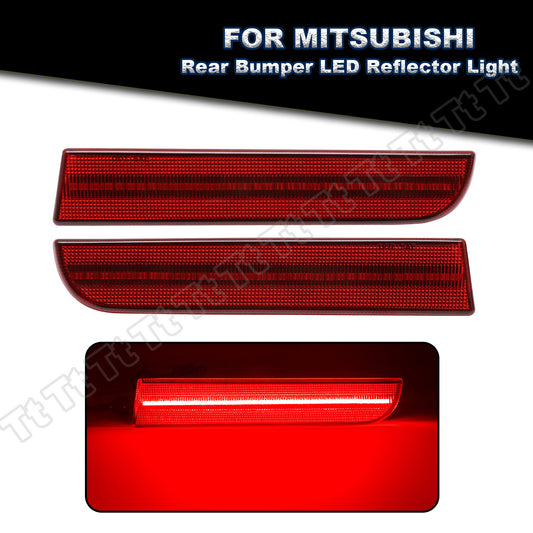 For 08-17 for Lancer Evo LED rear bumper reflector tail brake light red - v