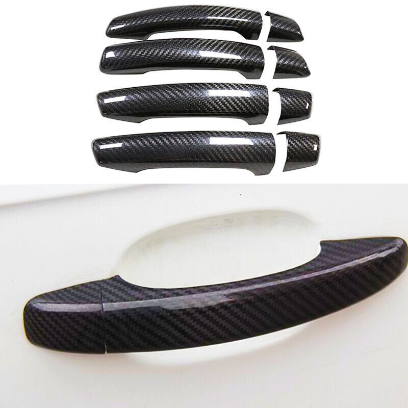 Real Carbon Fiber Car Door Handle Cover Exterior Trim for Audi A3 S3 RS3 14-20