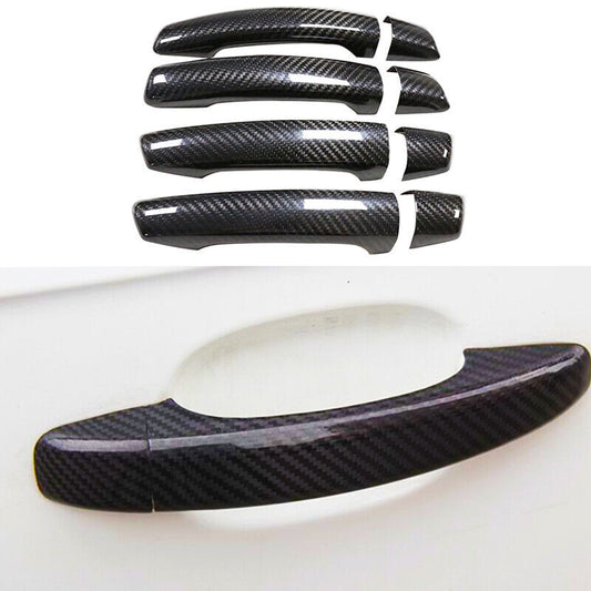 Real Carbon Fiber Car Door Handle Cover Exterior Trim for Audi A3 S3 RS3 14-20