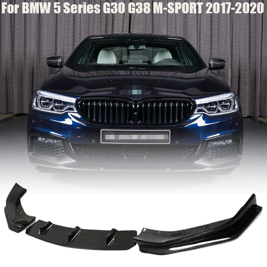 carbon fiber front bumper lip splitter for BMW 5 Series G30 G38 M-SPORT 2017 - 2020 Q