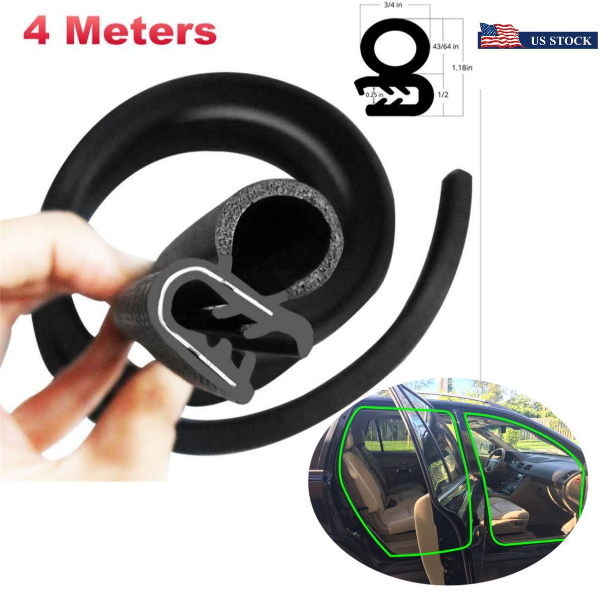4M/13ft Universal Car Edge Rubber Seal Door Protector Sealed Strip Weatherstrip