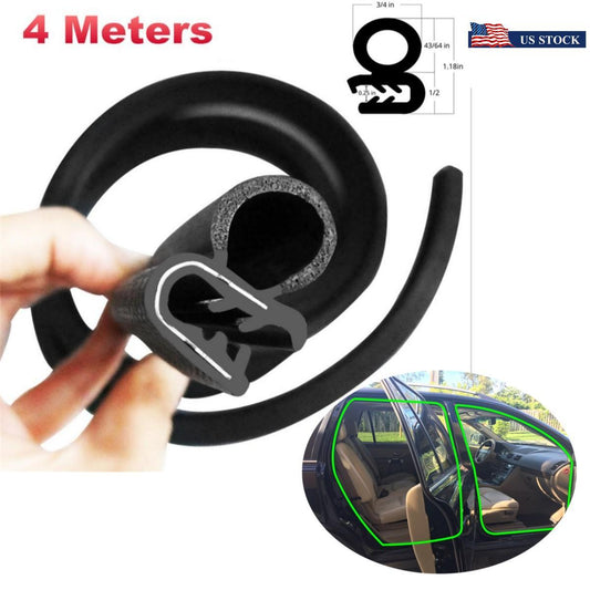 4M/13ft Universal Car Edge Rubber Seal Door Protector Sealed Strip Weatherstrip