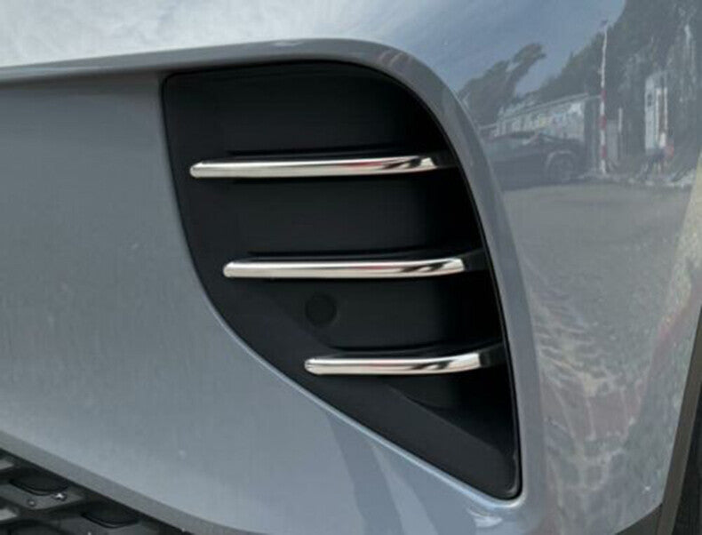 for Volkswagen ID.4 2021-2023 Chrome Front bumper Fog Light Lamp Strip trim 6pcs