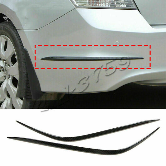 for Honda Accord 2008-12 Carbon Fiber Rear Trunk Bumper Corner Guard Cover Trim