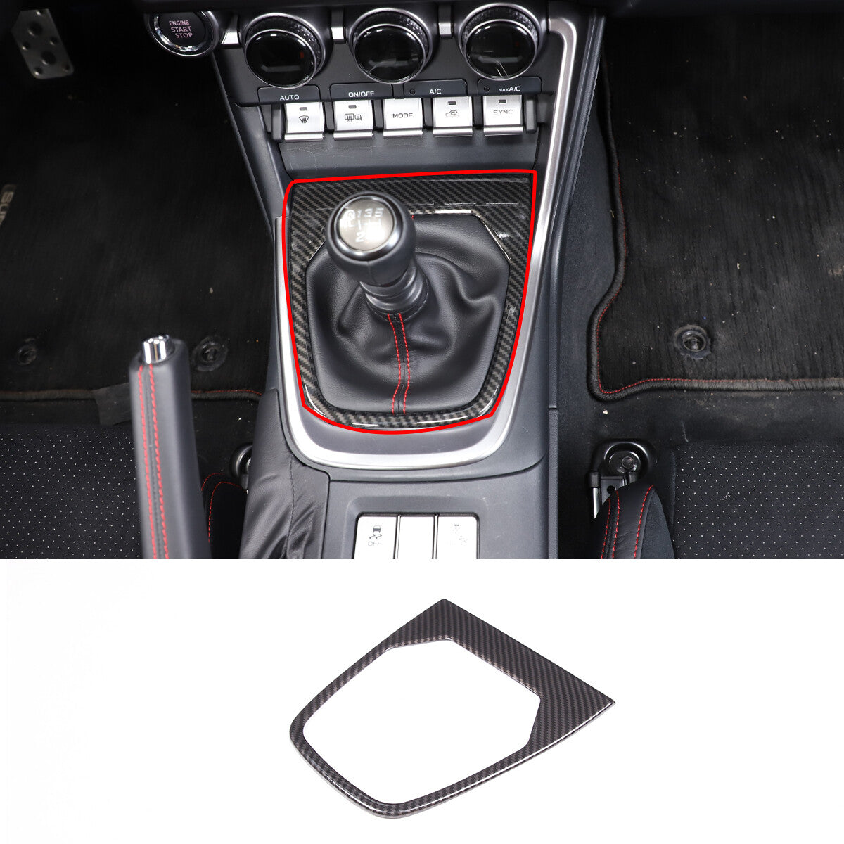 Carbon Fiber Inner Steering Wheel Panel Trim for Honda for Civic 10th 2016 - 2021- v