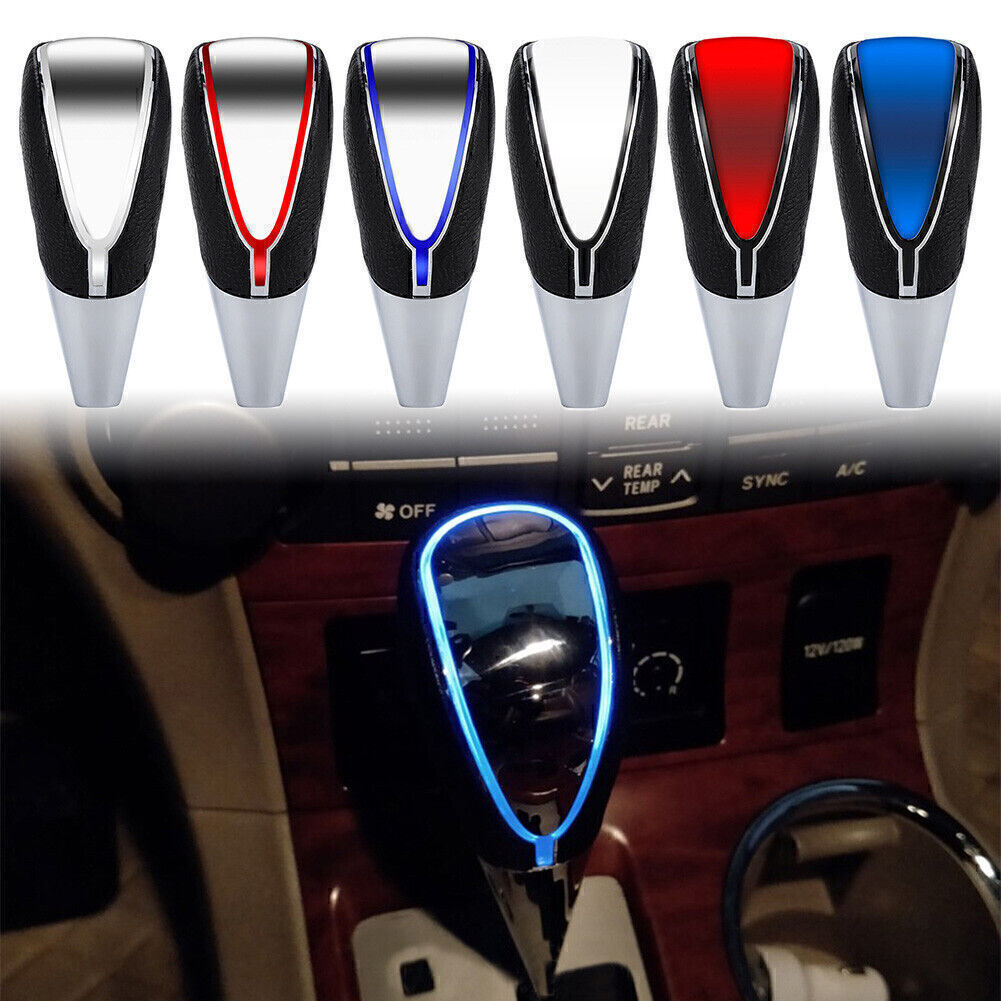 Universal Car Touch Activated Sensor Gear Shift Knob Blue LED Light USB Charge Q